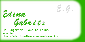 edina gabrits business card